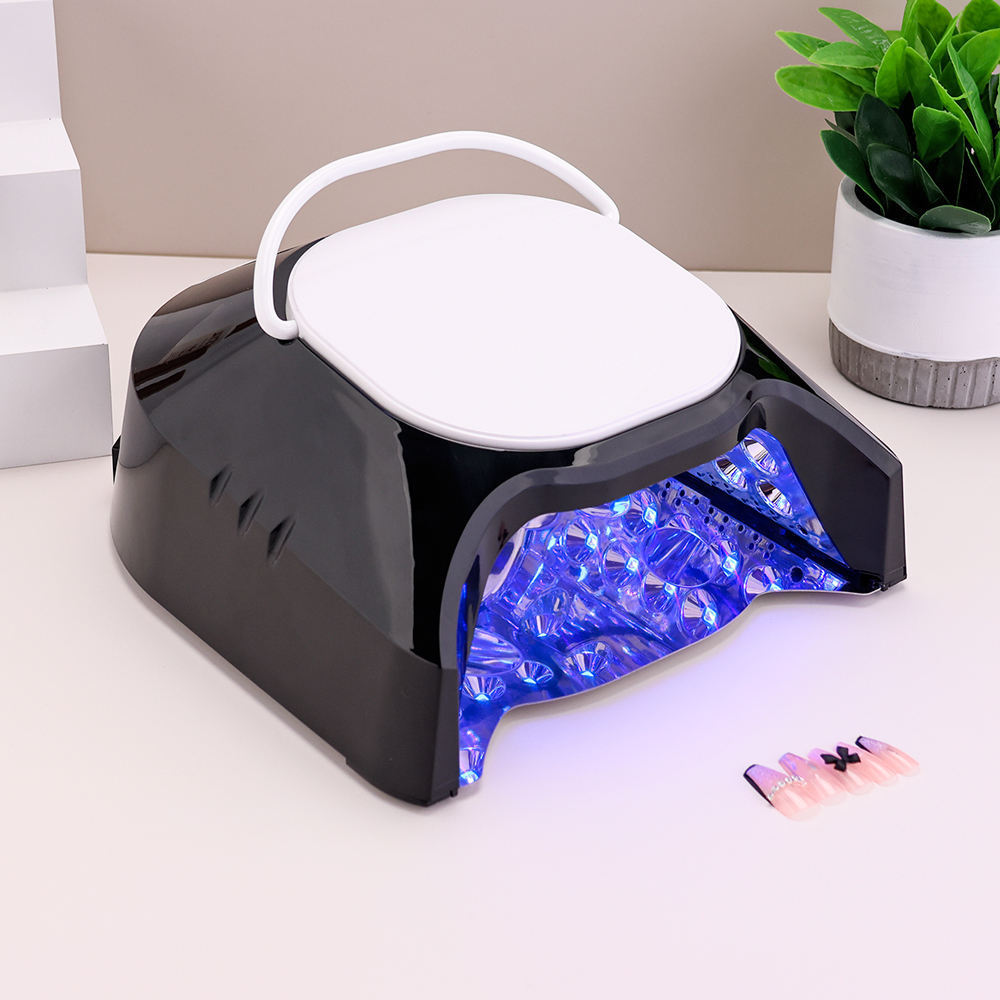 2024 New Wireless Portable Acetone Resistant Nail Lamp Dryer 98W Mirror Inside Fast Curing Gel Nail UV LED Lamp