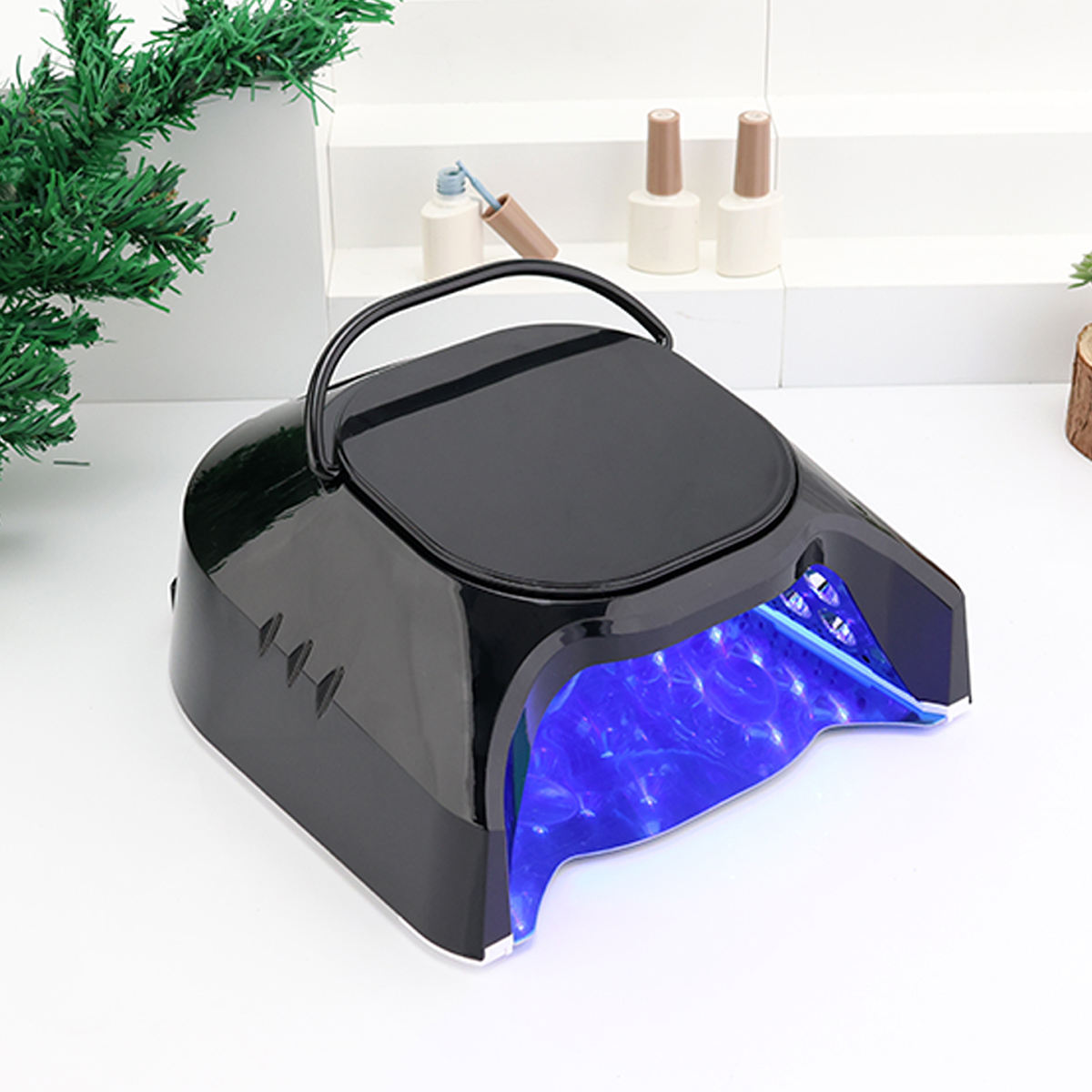 2024 New Wireless Portable Acetone Resistant Nail Lamp Dryer 98W Mirror Inside Fast Curing Gel Nail UV LED Lamp