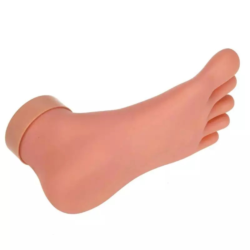 Practice Fake Foot Model Flexible Movable Soft Silicone Prosthetic Manicure Nail Art Training tool