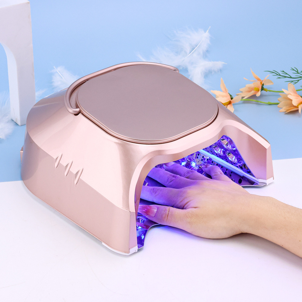 2024 New Wireless Portable Acetone Resistant Nail Lamp Dryer 98W Mirror Inside Fast Curing Gel Nail UV LED Lamp