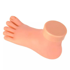 Practice Fake Foot Model Flexible Movable Soft Silicone Prosthetic Manicure Nail Art Training tool