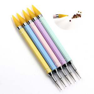 Nail Rhinestone Picker Tool Double Ended Nail Dotting Pen Diamond Painting Wax Pen