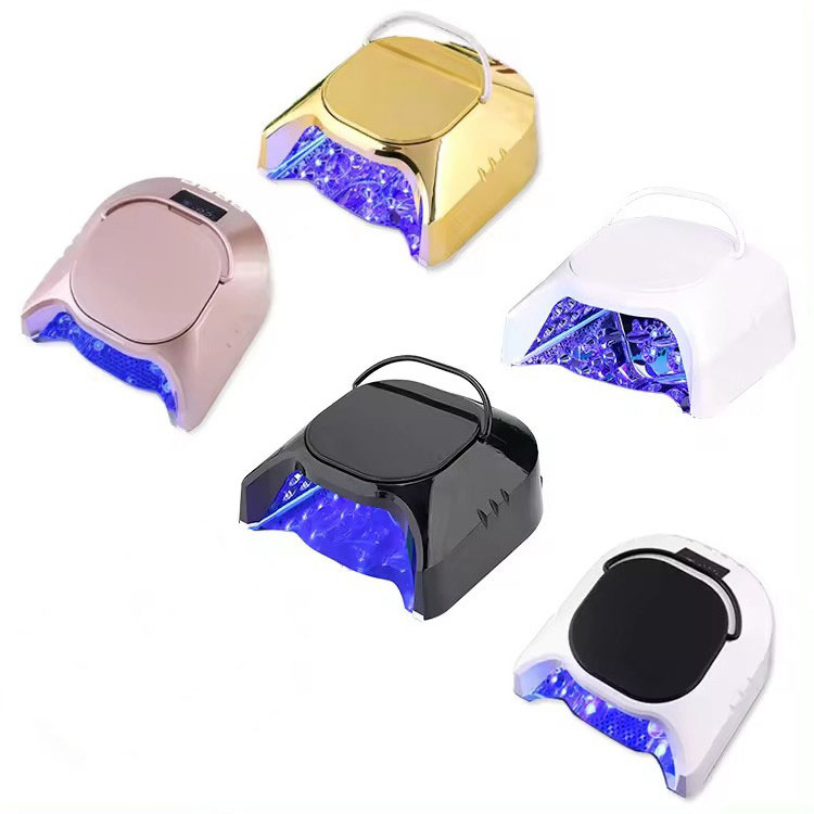 2024 New Wireless Portable Acetone Resistant Nail Lamp Dryer 98W Mirror Inside Fast Curing Gel Nail UV LED Lamp