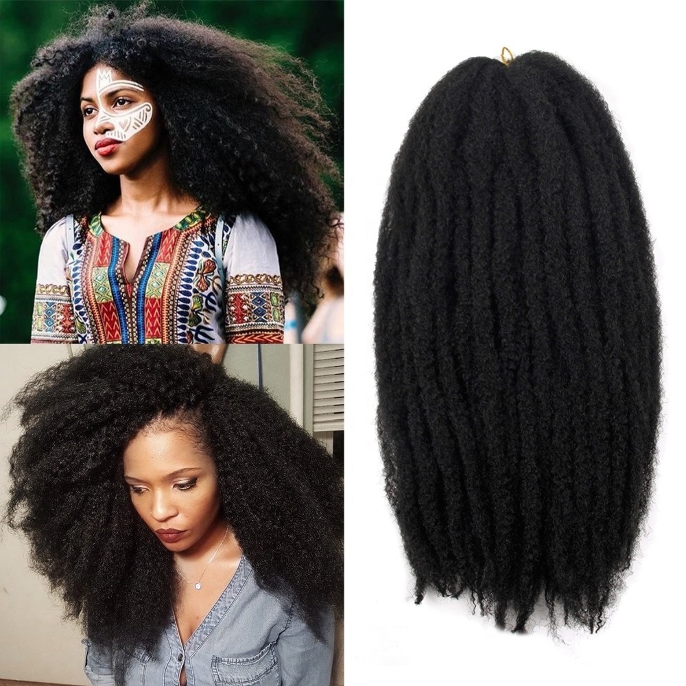 Afro Kinky Twist Braids Hair Marley Braids Hair Extensions Synthetic Twist Crochet Hair For African Women