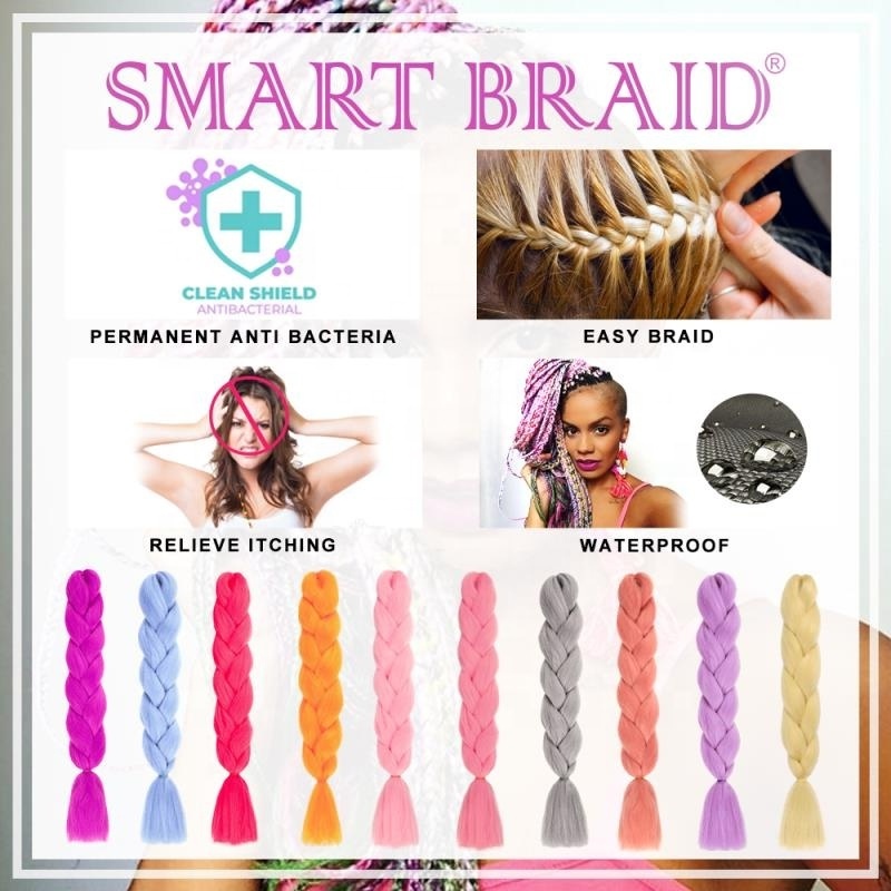 2022 Wholesale Braiding Hair 100 Color Available 100g 24inch for Crotchet Jumbo Hair Braid Synthetic Hair Extension Jumbo Braid