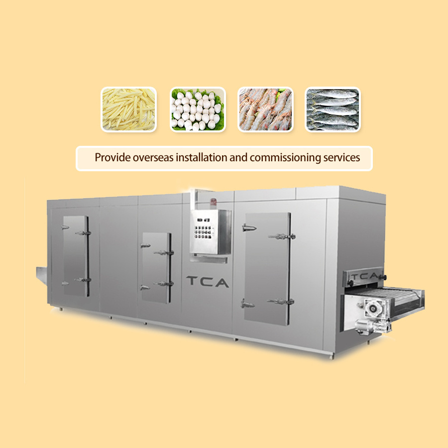 SUS304 high quality 100-3000kg/h deep iqf freezer machine air  blast freezer price blast freezer for sale