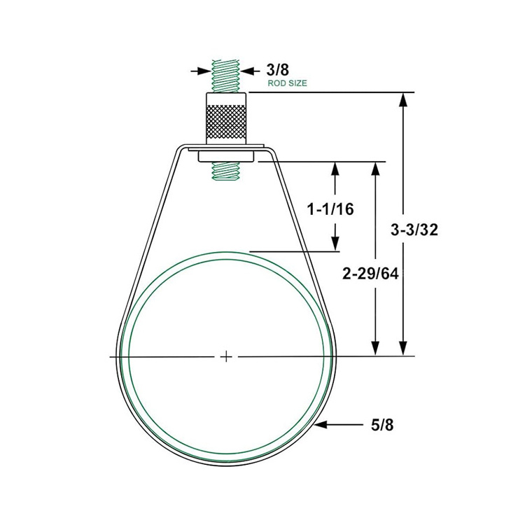 Duct Accessories  Suspending Insulated Pipe Lines Galvanized Steel Swivel Loop Pipe Hanger