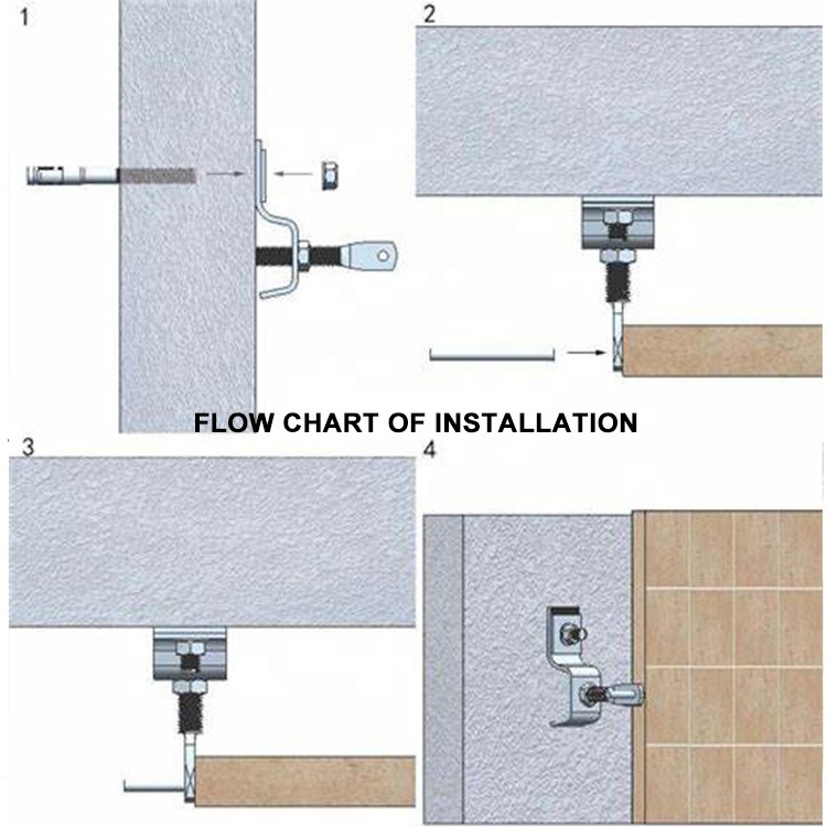 aluminum marble fixing granite cladding bracket galvanized steel stone angle