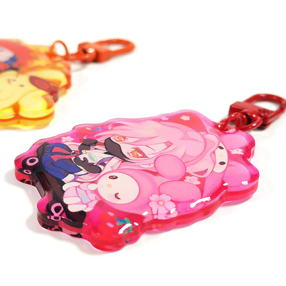 Custom Printed Acrylic Keychain Make Own Clear Epoxy Resin Acrylic Keychain Charms