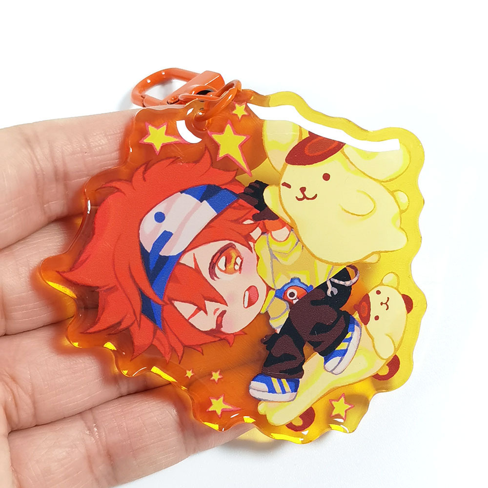 Custom Printed Acrylic Keychain Make Own Clear Epoxy Resin Acrylic Keychain Charms