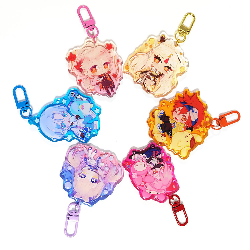 Custom Printed Acrylic Keychain Make Own Clear Epoxy Resin Acrylic Keychain Charms