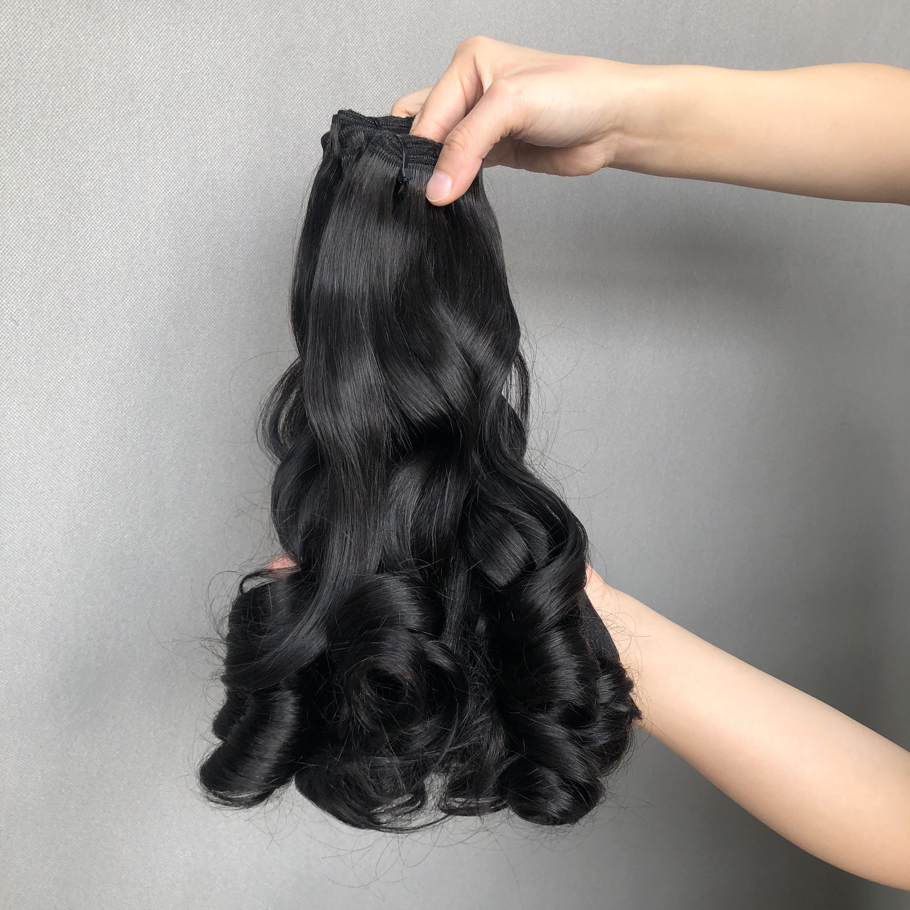 Fast Shipping High End 100% Raw Virgin Peruvian Human Hair Bundle Super Double Bouncy Hair Extensions Ready To Ship Products