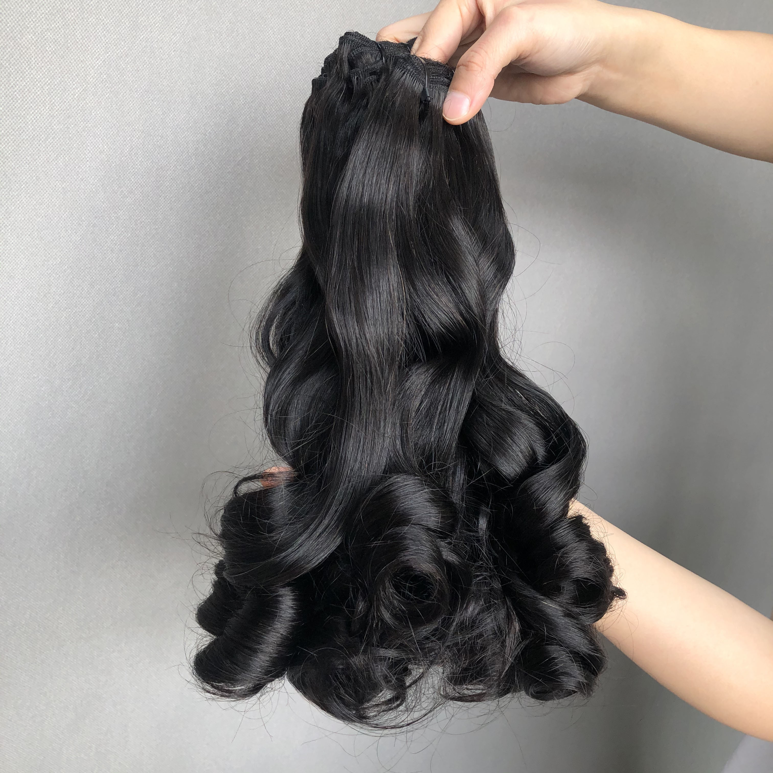 Fast Shipping High End 100% Raw Virgin Peruvian Human Hair Bundle Super Double Bouncy Hair Extensions Ready To Ship Products