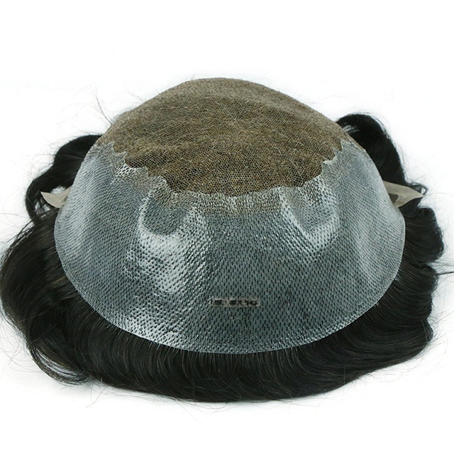 Q6 Lace Toupee Men PU Men Replacement Toupee Hair Prosthesis 100% Human Hair Men's toupee