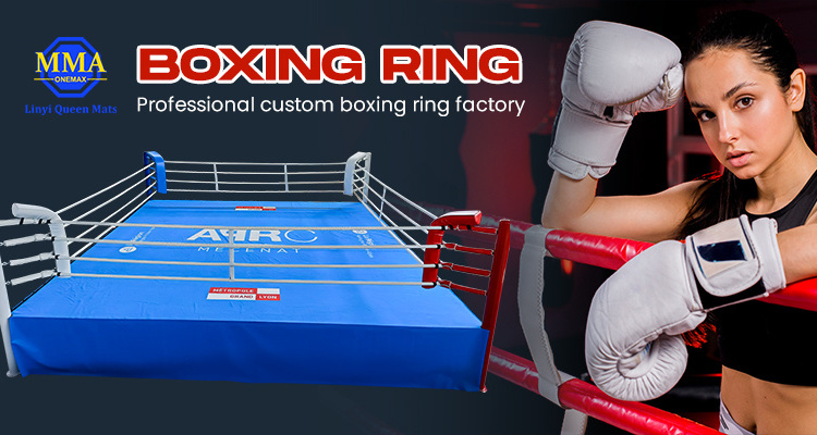 MMA ONEMAX Boxing Equipment Boxing Ring Logo Custom Easy To Assemble Sturdy GYM Wrestling Ring Kickboxing Ring MMA Cage