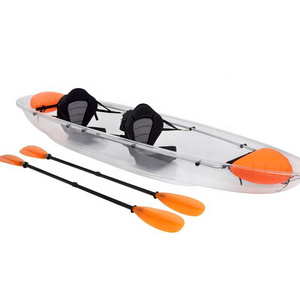 LINYIQUEEN New Design Clear Crystal Glass Kayak Transparent Boat See Through Crystal Bottom Kayak