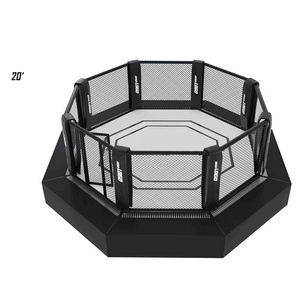 MMA cage for pu leather custom gold championship vinyl ufc octagon full sized floor mma cage