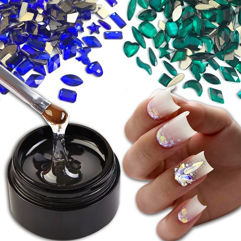 8ml Super Sticky Rhinestone UV Gel Adhesive Diamond Gem Builder Nail Diamond Glue for Jewelry Rhinestones