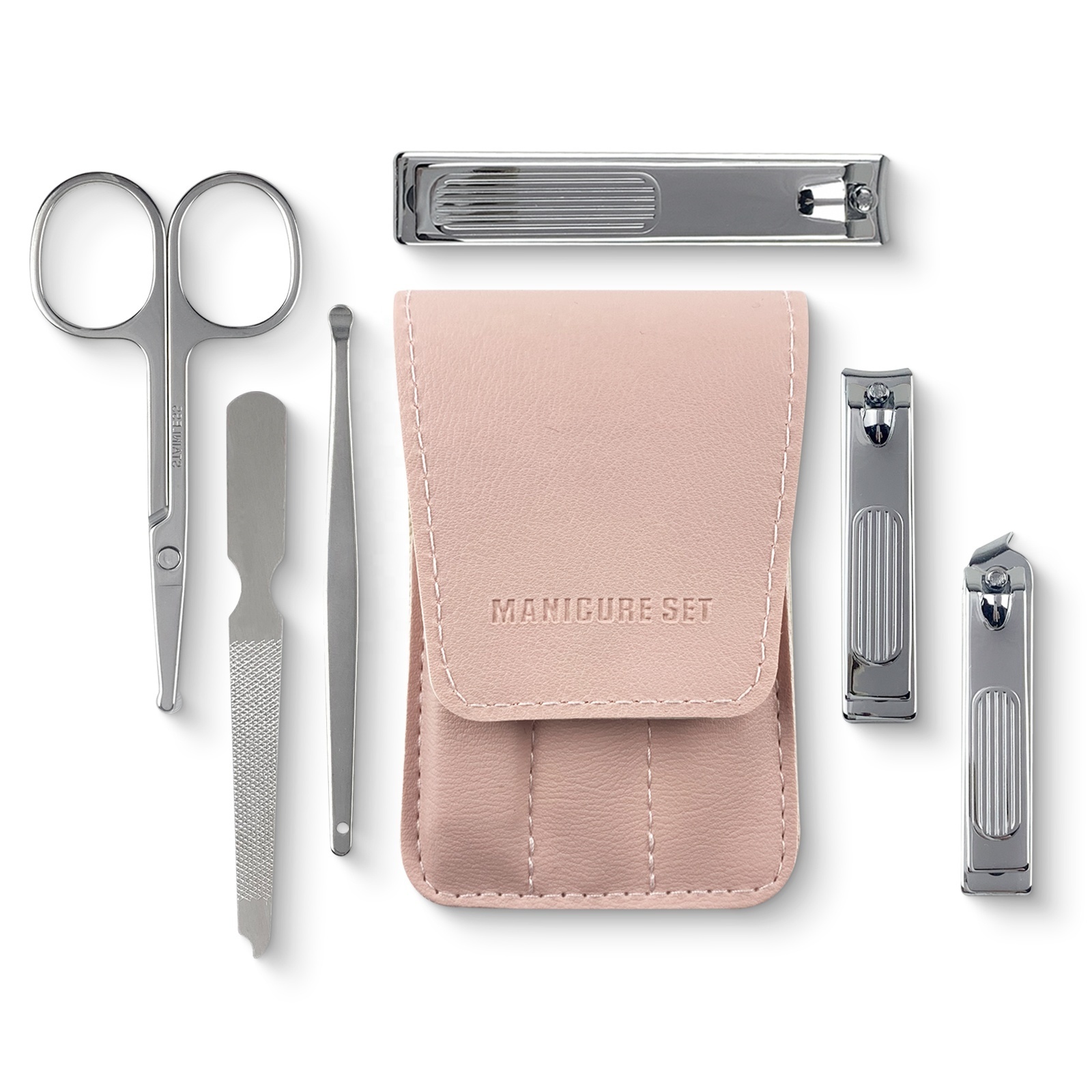 Wholesale Stainless Steel 6 pcs Fingernail Toenail Clippers Manicure Set with Package