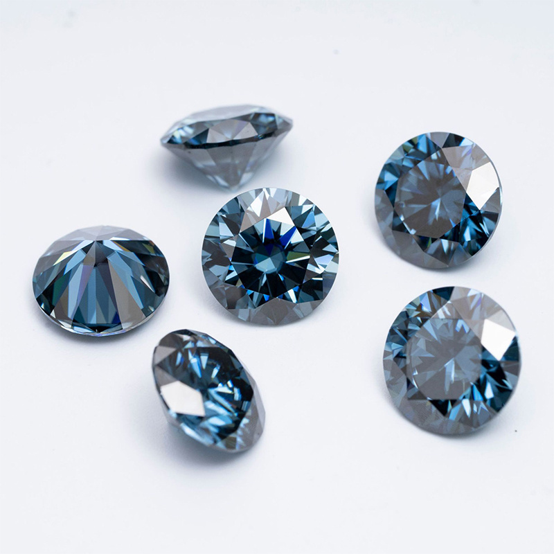 Factory Price Wholesale GRA Certified Lab Grown Diamond Pink Gray Blue Green Garnet Color VVS Loose Moissanite Stones