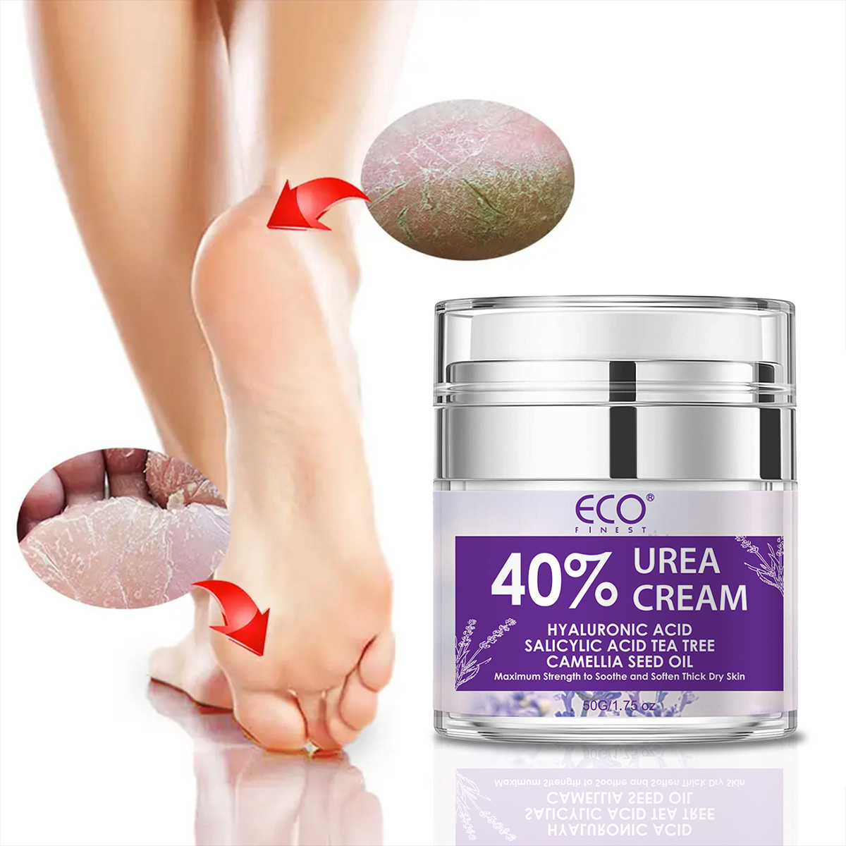 Wholesale Natural Organic Callus and Dead Skin Remover Soften Moisturizing 40% Urea Foot Cream For Feet Elbows and Hands -281410