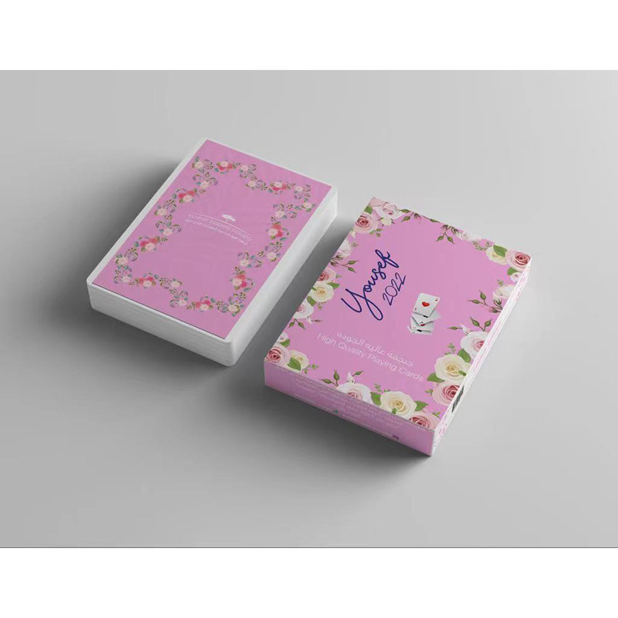 Custom your design games box - pink playing cards The Middle East playing cards kuwait suadi plastic playing cards