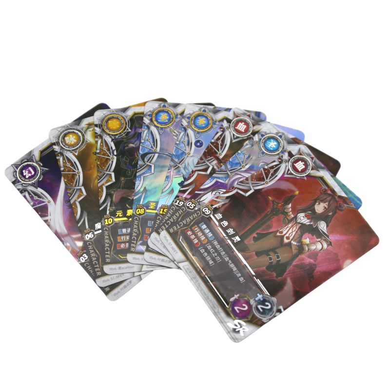 custom anime playing cards foil card game custom holographic foil trading game card packs