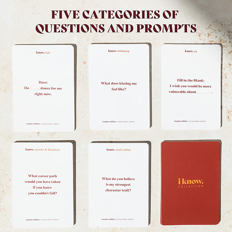 Custom adult Questions Game Cultivates Relationship Date Night Dating Cards Game conversation cards