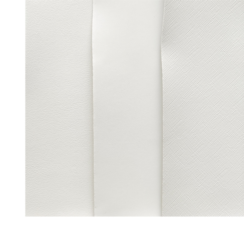 White Embossed Soft Synthetic Leather  For  Custom Printed Leather