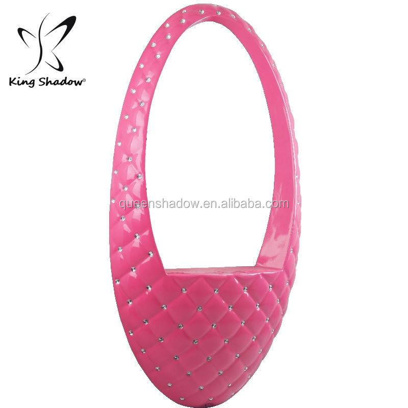 Wholesale Girlish Pink Crystal Hairdressing Chairs Shampoo Chair Hair Salon Furniture  for Sale