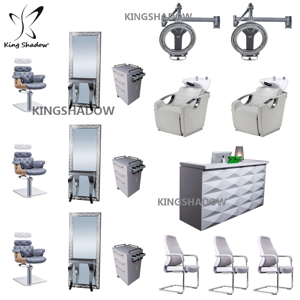 king shadow salon furniture package hair salon chairs makeup mirror station shampoo chair used barber chairs for sale