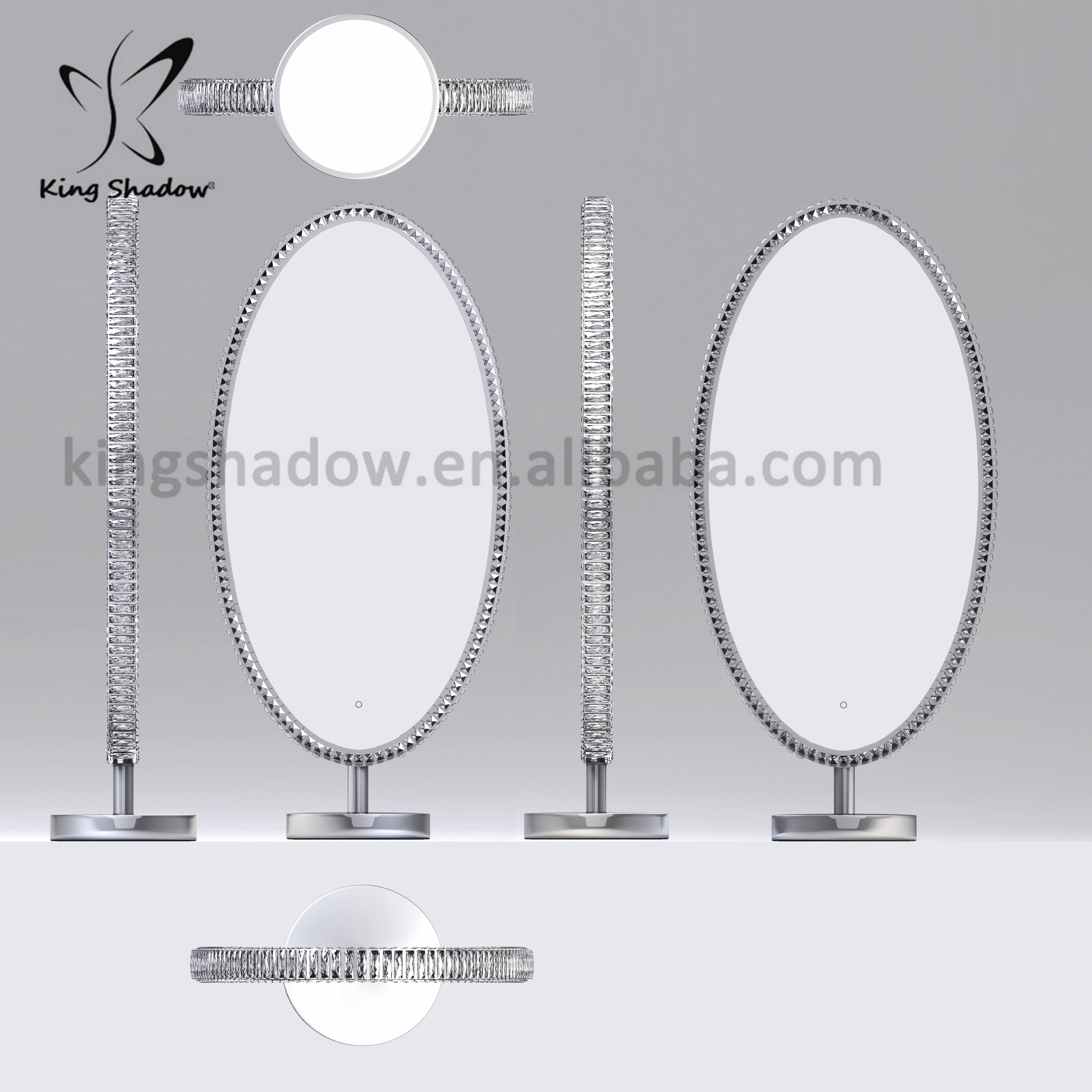 kingshadow beauty salon furniture hair salon mirror station crystal hair styling stations led salon station mirrors