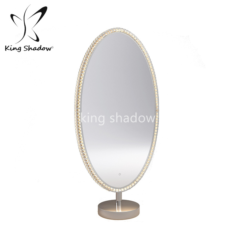 kingshadow beauty salon furniture hair salon mirror station crystal hair styling stations led salon station mirrors