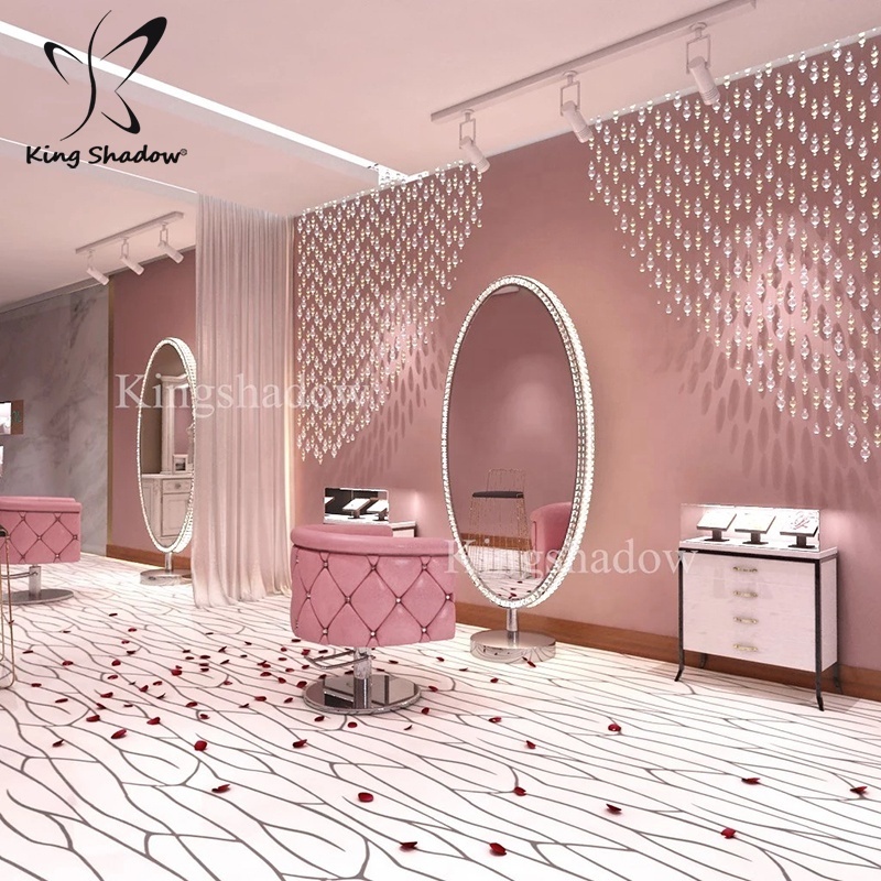 kingshadow beauty salon furniture hair salon mirror station crystal hair styling stations led salon station mirrors