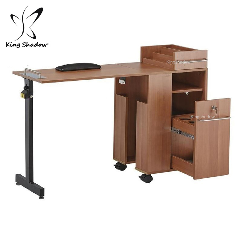 Kingshadow nail salon equipment nail desk vintage and simple design manicure table for beauty salon furniture