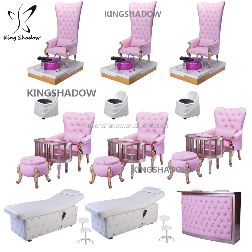 Wholesale White Nail Salon Furniture Supply Nail Bar Station Manicure Table Pedicure Chair