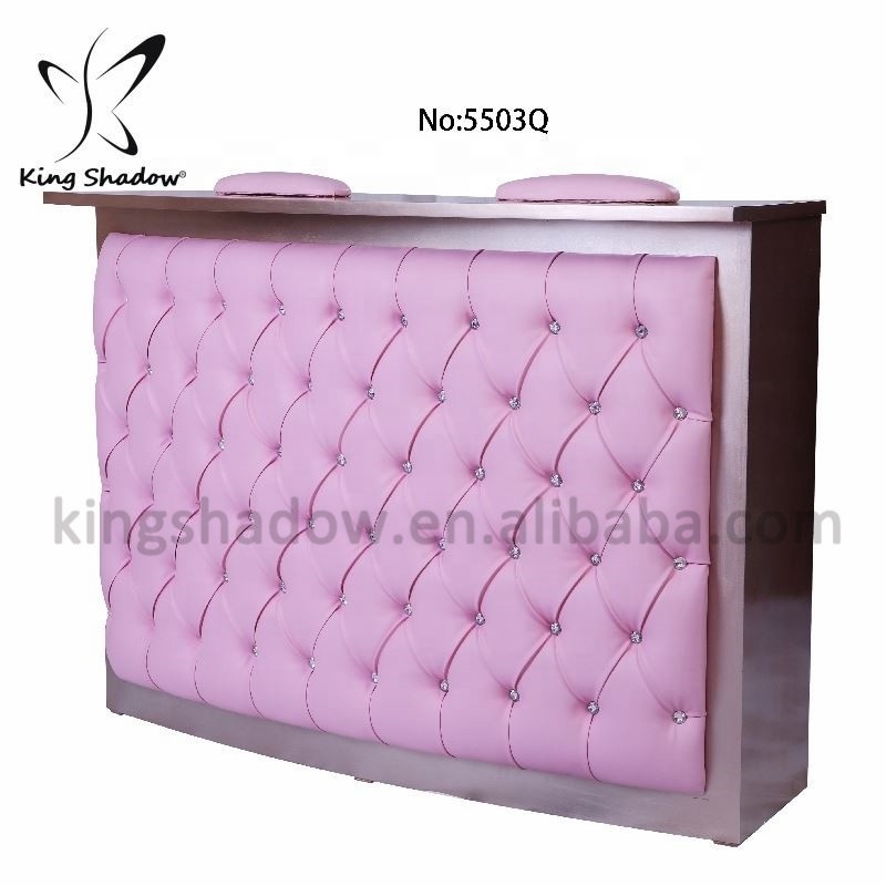 beauty salon furniture reception desk used Pink Reception Table