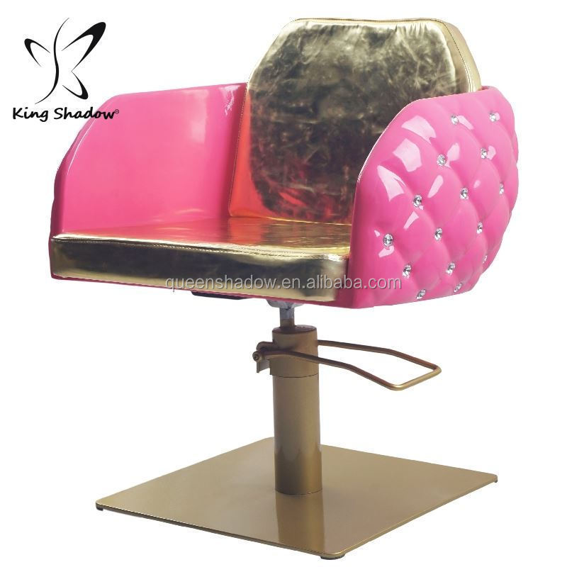 Wholesale Girlish Pink Crystal Hairdressing Chairs Shampoo Chair Hair Salon Furniture  for Sale