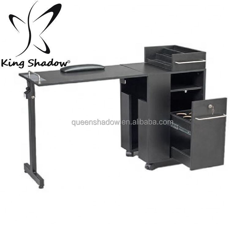 Kingshadow nail salon equipment nail desk vintage and simple design manicure table for beauty salon furniture