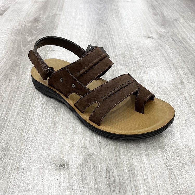 Arabic leather slippers men sandals hand-stitched leather sandals flip-flop men sandals