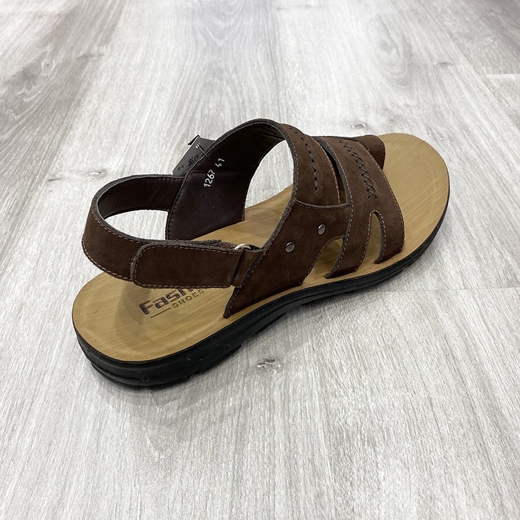 Arabic leather slippers men sandals hand-stitched leather sandals flip-flop men sandals