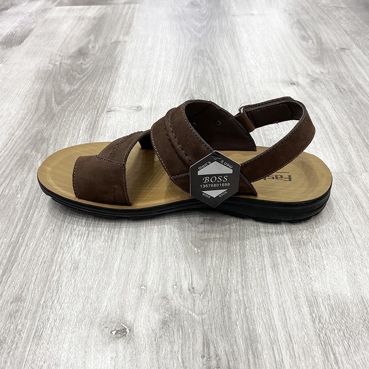 Arabic leather slippers men sandals hand-stitched leather sandals flip-flop men sandals