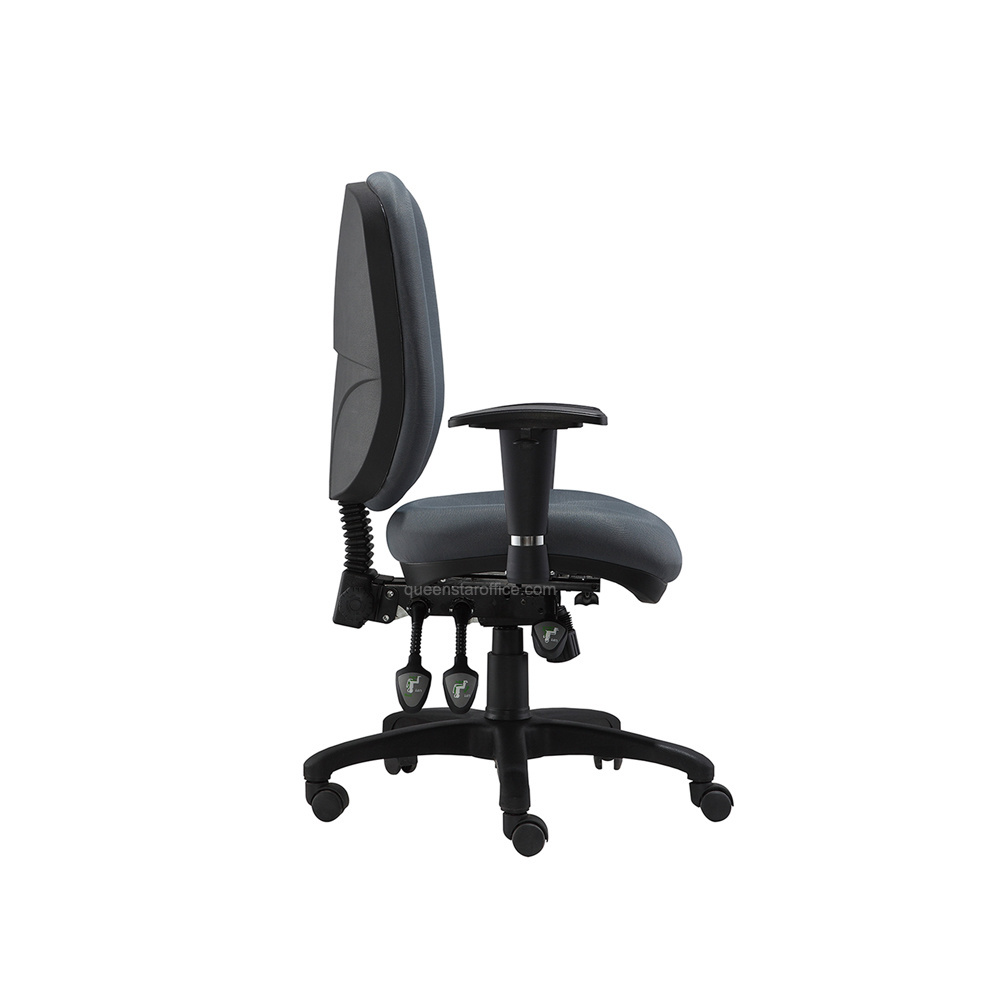 QS-OMC03 Modern Task Chair mid back Lift office chair swivel stool with armrest fabric office chair