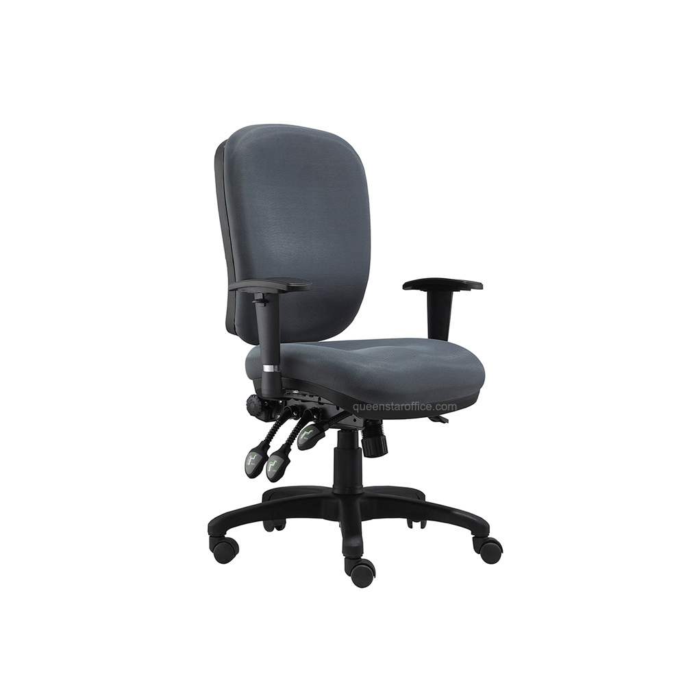 QS-OMC03 Modern Task Chair mid back Lift office chair swivel stool with armrest fabric office chair