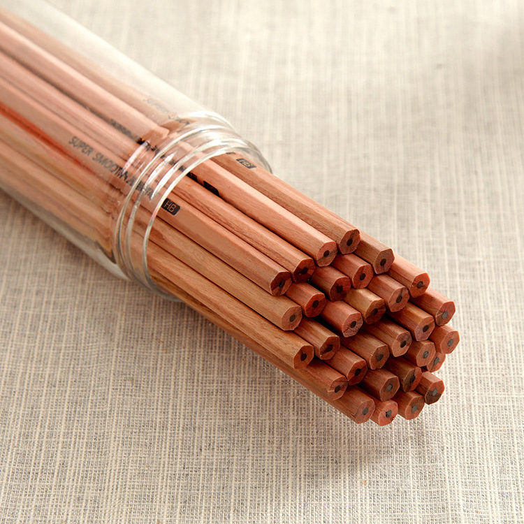 30 pieces of new creative environmental protection log pencils PET plastic barrels HB pencils