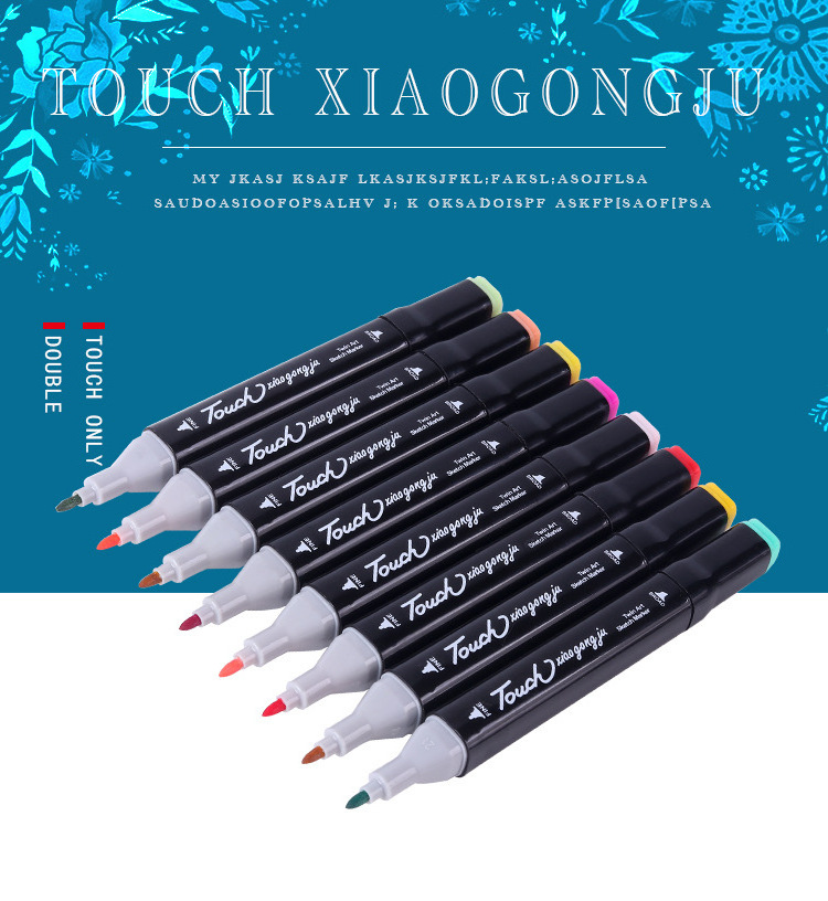 80 Colors Non-toxic Paint Fineline Double Ended Sketch Markers Dual Tip Twin Drawing Alcohol Permanent Art Maga Marker Pen