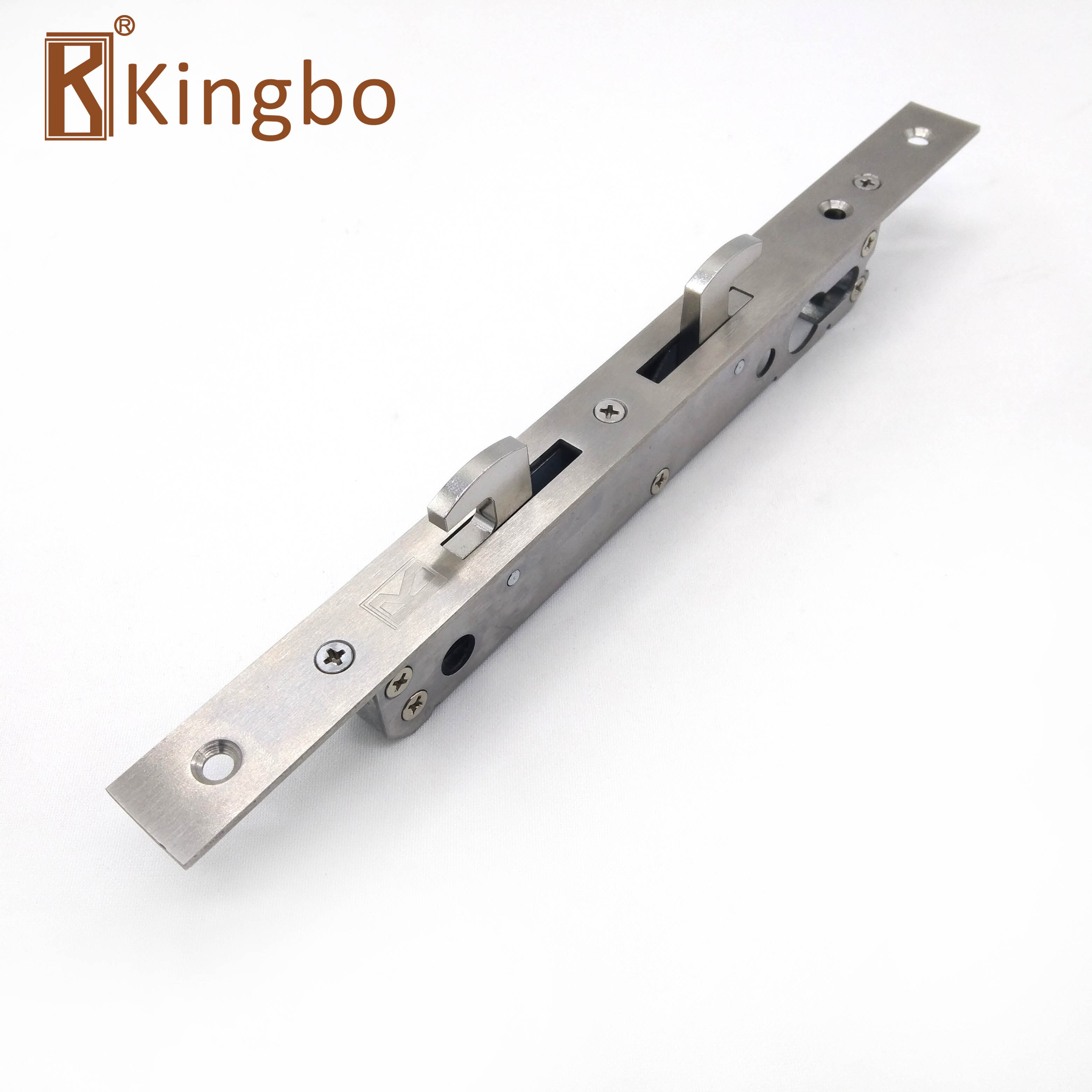 Slim Sliding Door Mortise Lock Body Double Hook SUS304 Lock Body without Cylinder Hole High-security Sliding Lock Body