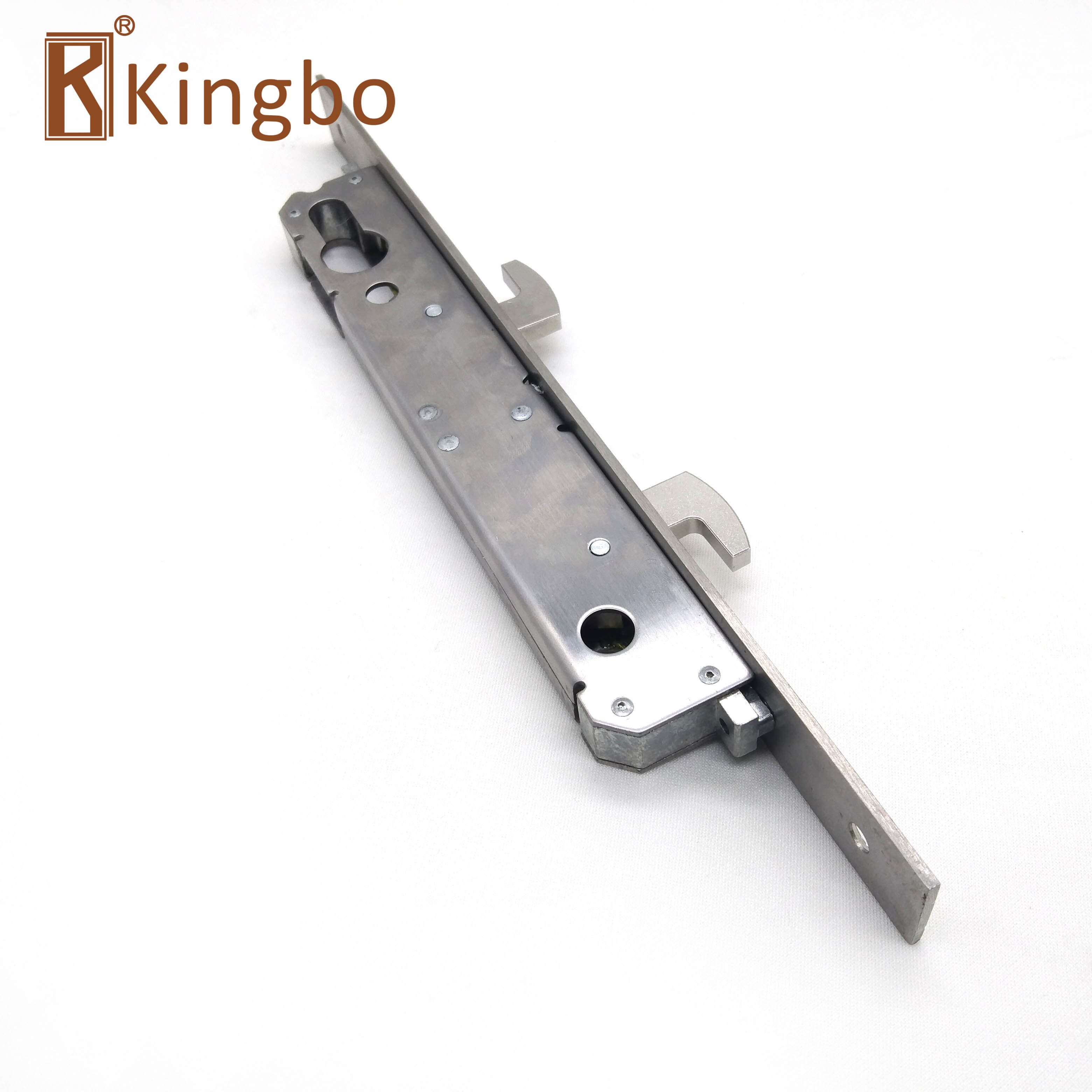 Slim Sliding Door Mortise Lock Body Double Hook SUS304 Lock Body without Cylinder Hole High-security Sliding Lock Body