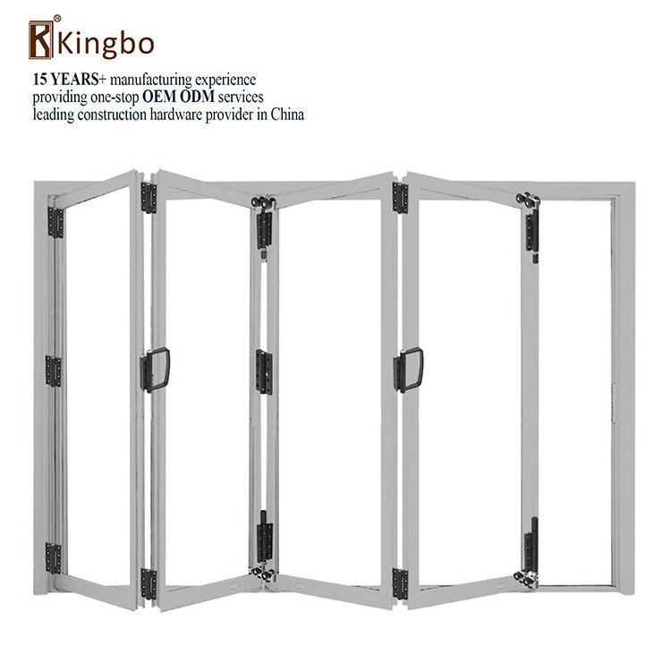 Folding Door Roller Hinge Bifold Aluminum Hardware Accessories Smart Lock Bi Black Heavy Duty Pivot Interior Sound Proof Bottom