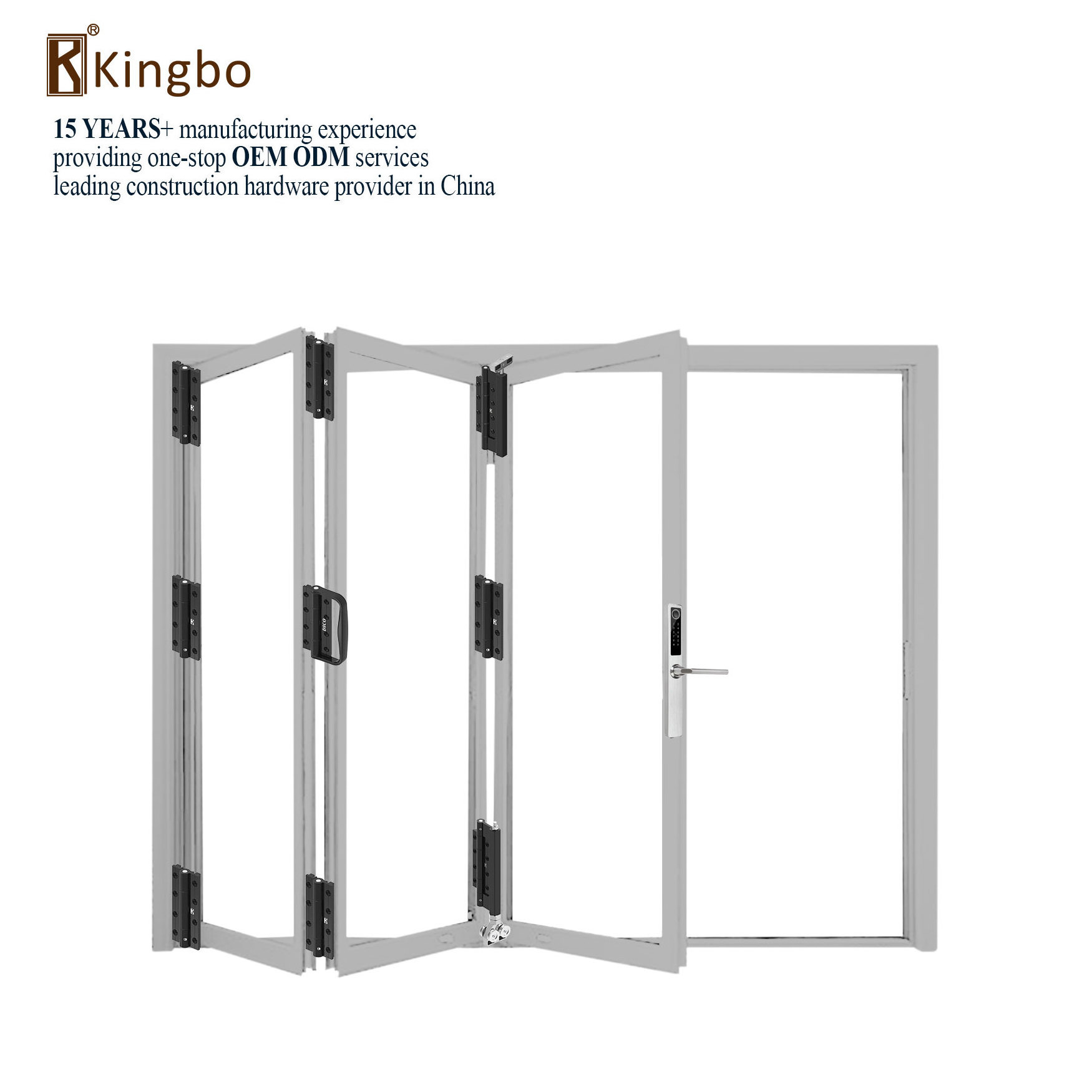 Aluminum Folding Door Hinge Upvc Roller Bifold Hardware Accessories Bi Black Heavy Duty Smart Pivot Interior Sound Proof Bottom